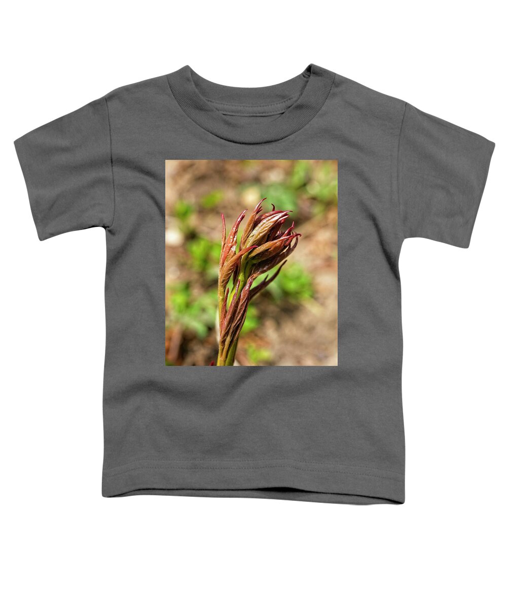 Flower Toddler T-Shirt featuring the photograph Peony Sprouts 2 by Steven Ralser