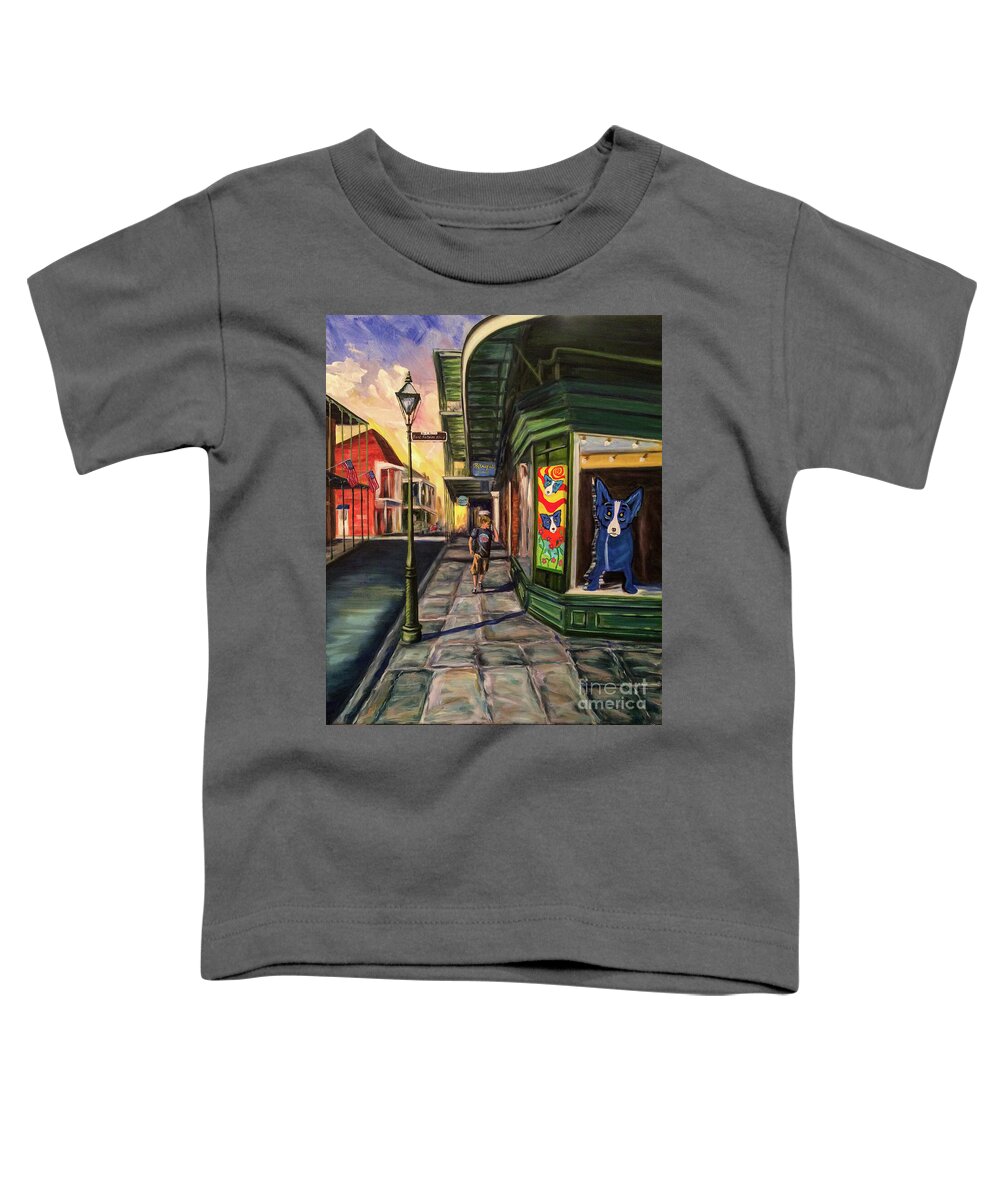 Cityscape Toddler T-Shirt featuring the painting Pere Antoine Alley by Sherrell Rodgers