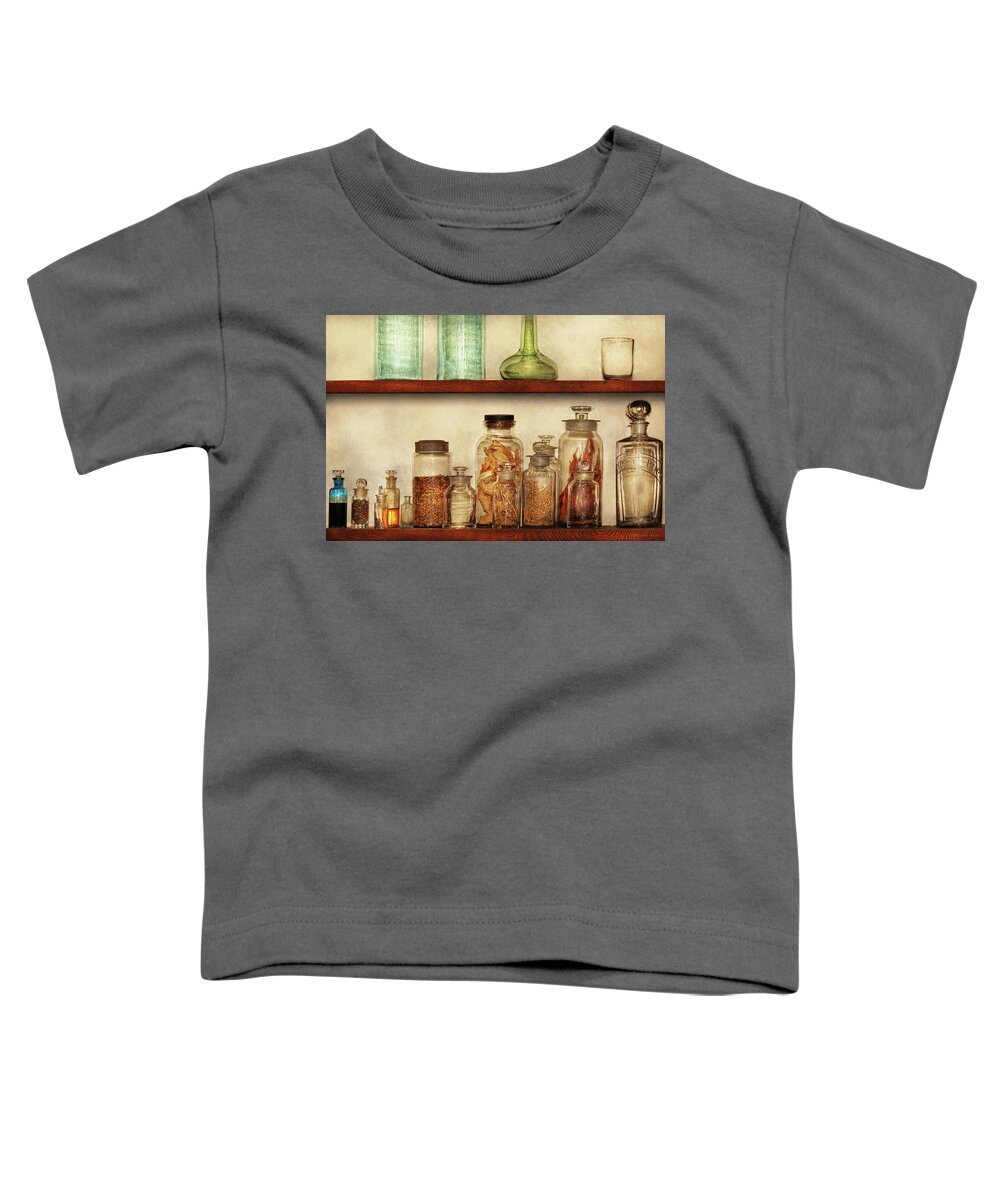 Pharmacist Toddler T-Shirt featuring the photograph Pharmacy - Medical herbs by Mike Savad