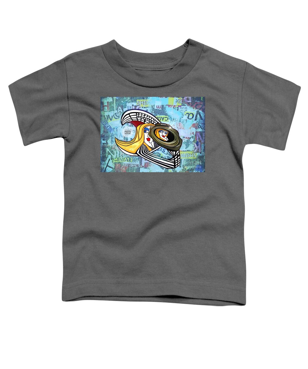 Painted Ladies Toddler T-Shirt featuring the digital art Photo a Day Nikon 2 by Diana Rajala