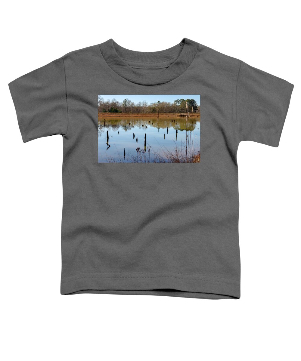 Piedmont National Wildlife Refuge Toddler T-Shirt featuring the photograph Piedmont Refuge Stump Overdrive by Ed Williams