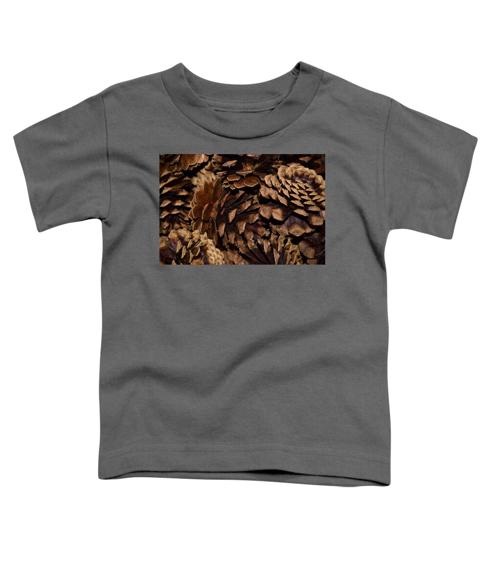 Pine Toddler T-Shirt featuring the photograph Pine Cones by Bonny Puckett