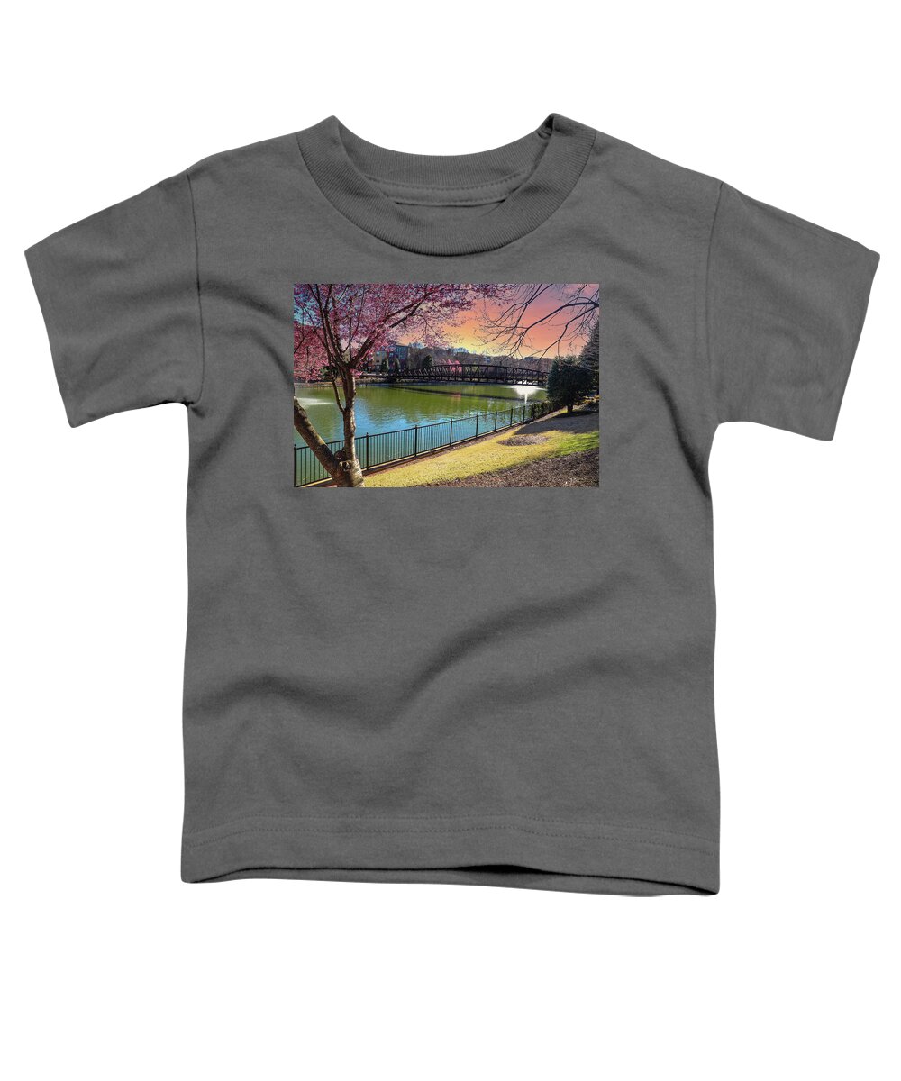 Tree Toddler T-Shirt featuring the photograph Pink Trees at The Commons Park by Marcus Jones