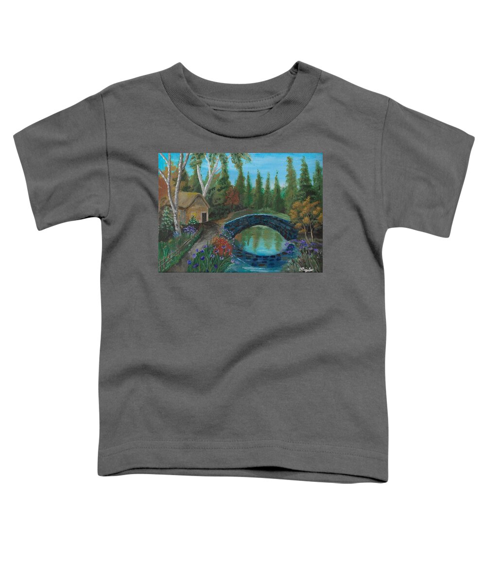 Woods Toddler T-Shirt featuring the painting Place in the woods by David Bigelow