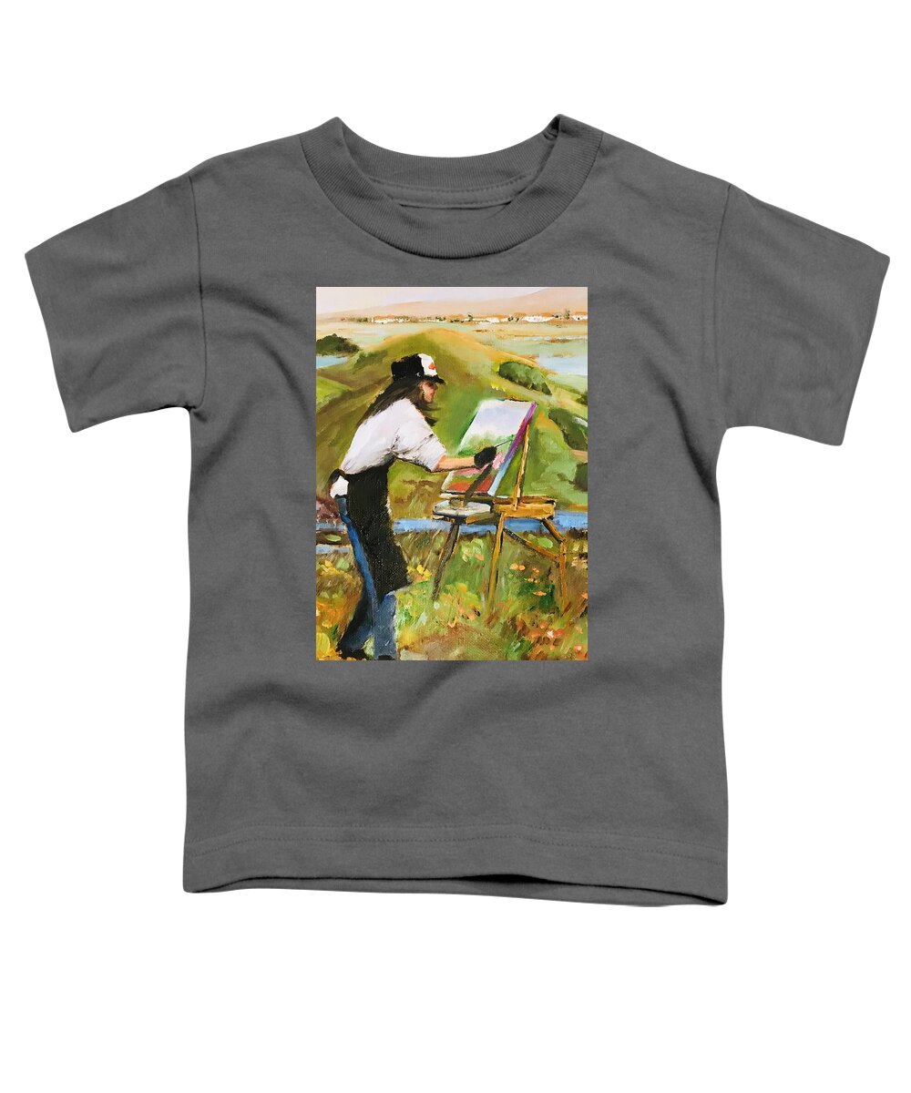 Plein Air Toddler T-Shirt featuring the painting Plein Air by Lana Sylber