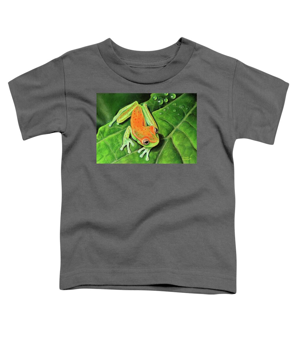 Poison Toddler T-Shirt featuring the pastel Poison Dart Frog by Adam Johnson