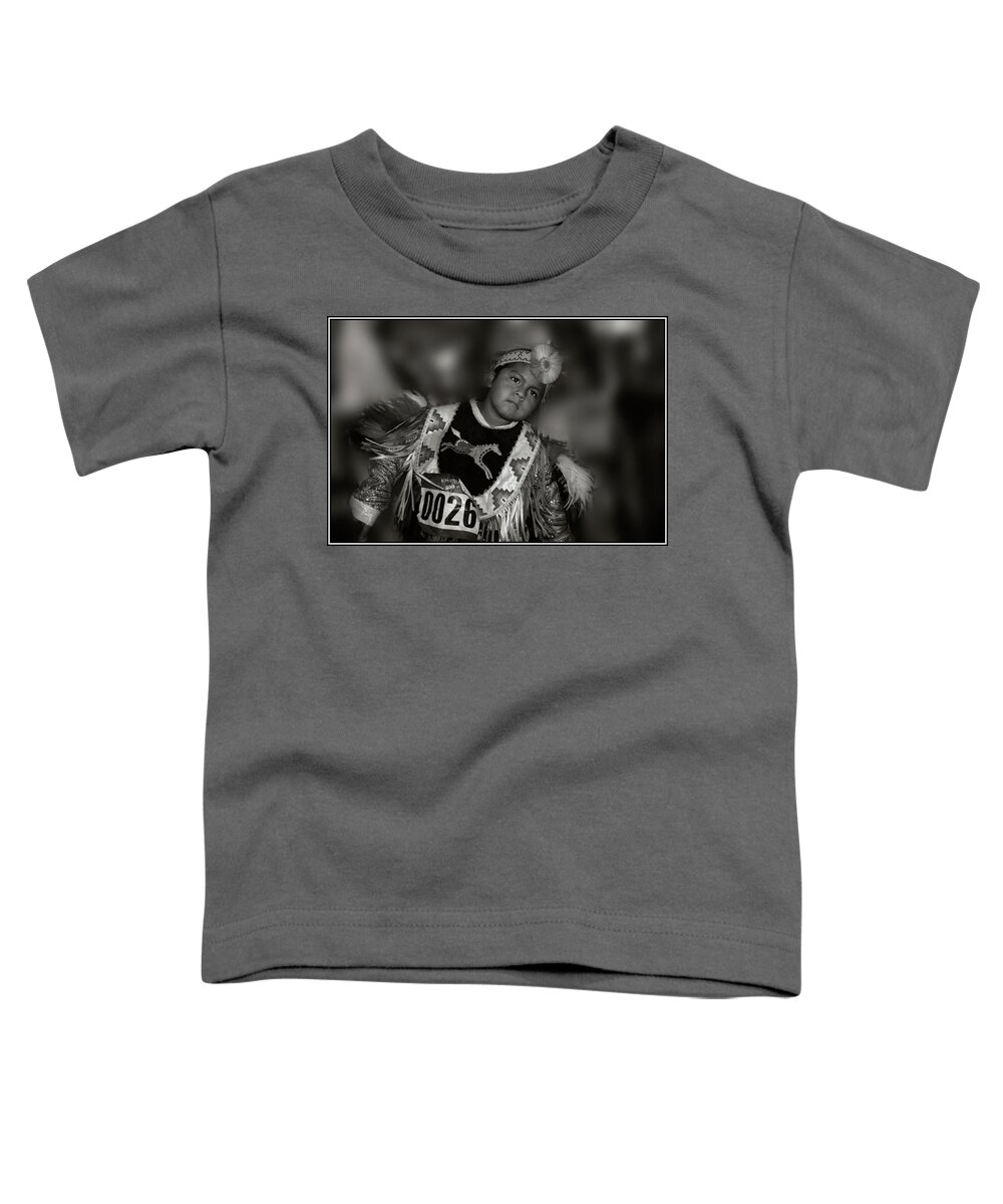 Native American Toddler T-Shirt featuring the photograph Portrait of a Proud Young Dancer by Wayne King