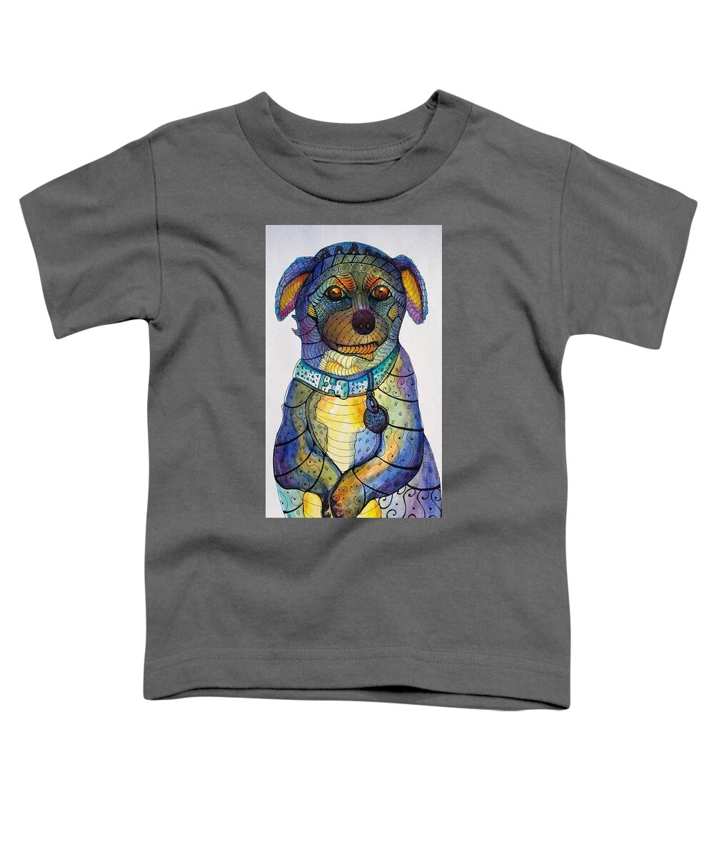 Prayer Toddler T-Shirt featuring the painting Pray For Those in Need by Kim Shuckhart Gunns