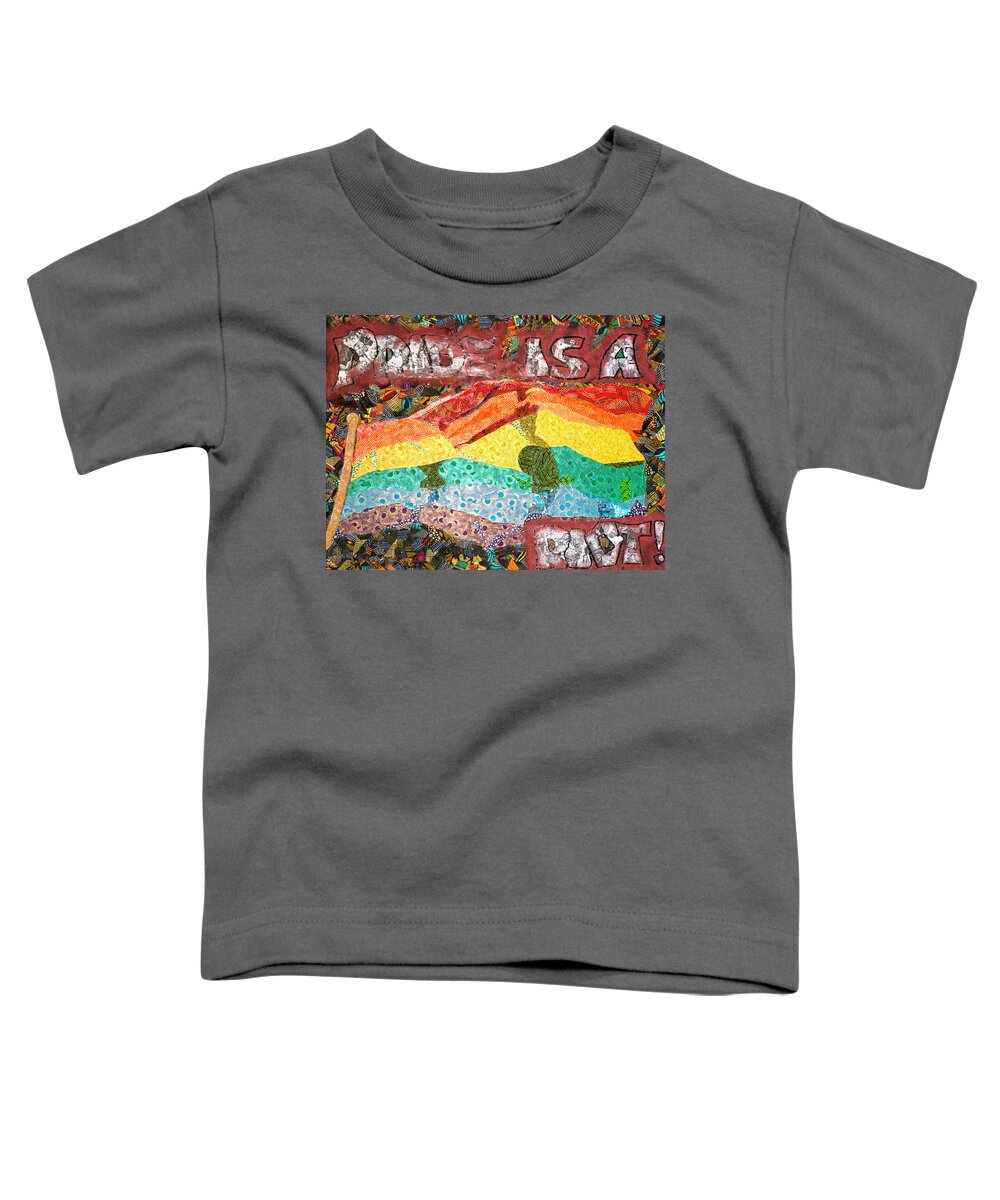 Pride Is A Riot Toddler T-Shirt featuring the tapestry - textile Pride Is A Riot by Apanaki Temitayo M