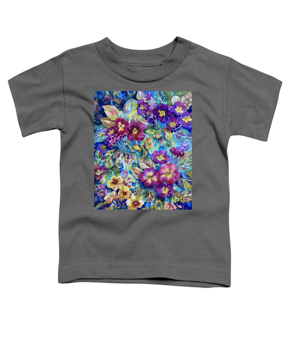 Primrose Toddler T-Shirt featuring the painting Primrose Fantasy by Ann Nicholson