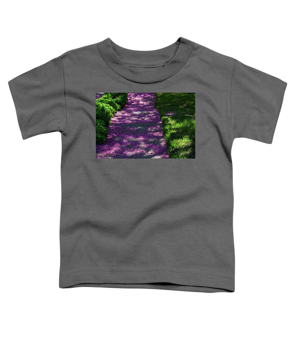 Crab Apple Tree Toddler T-Shirt featuring the photograph Purple Path by Rich Clewell