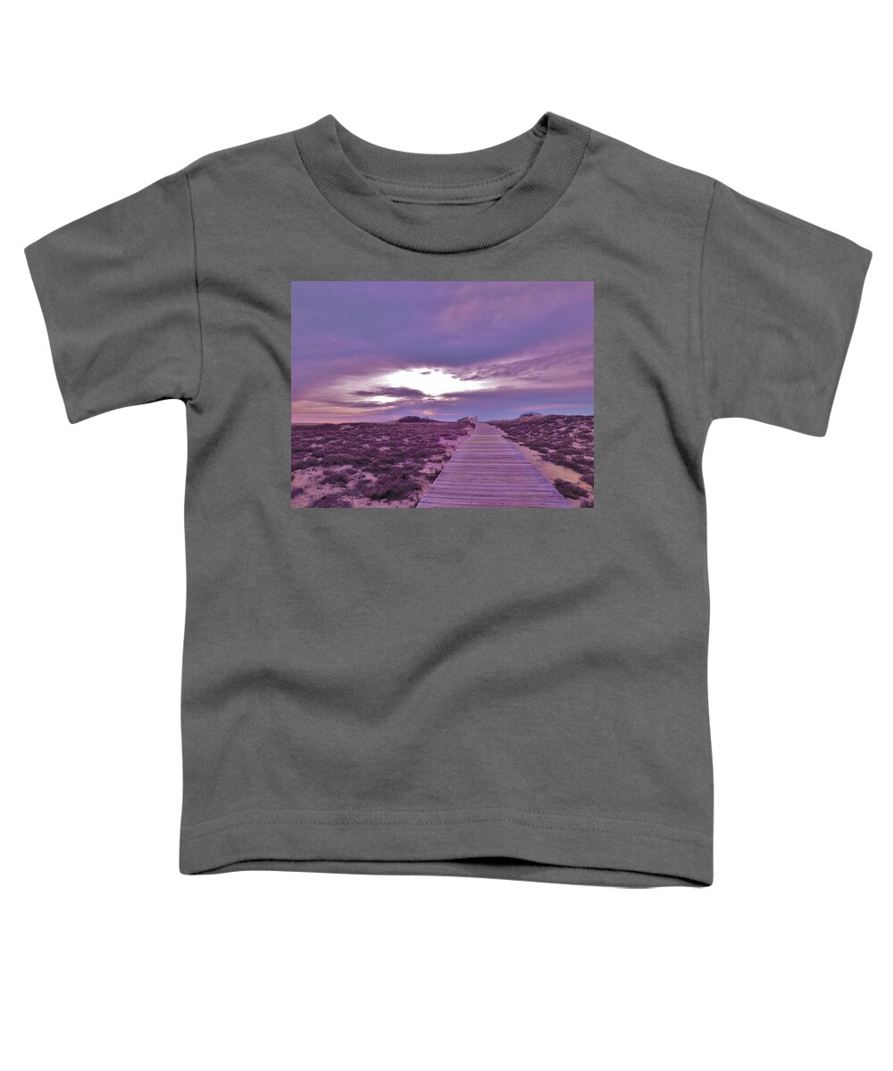 - Purple Plum Island Toddler T-Shirt featuring the photograph - Purple Plum Island by THERESA Nye
