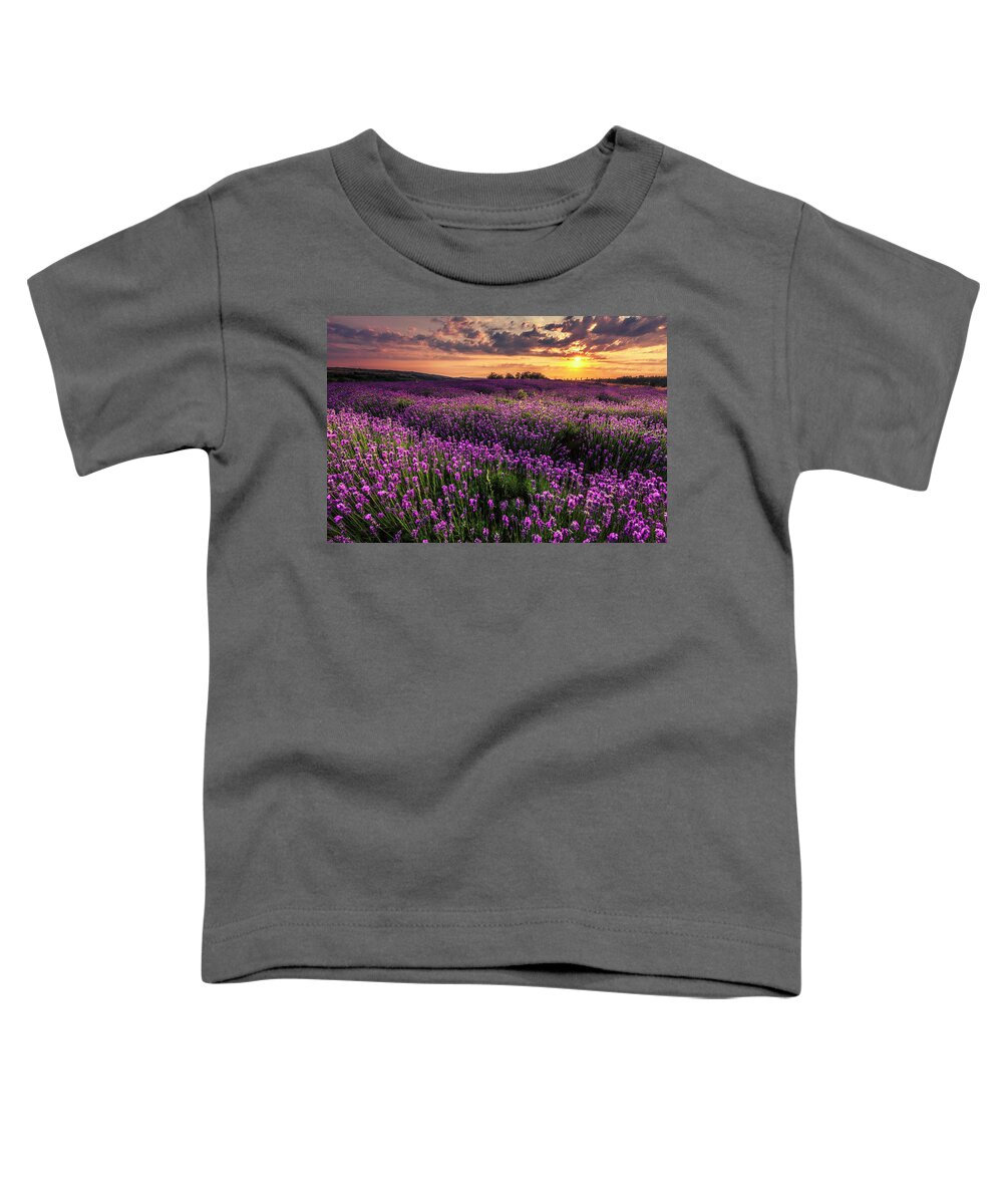 Bulgaria Toddler T-Shirt featuring the photograph Purple Sea by Evgeni Dinev