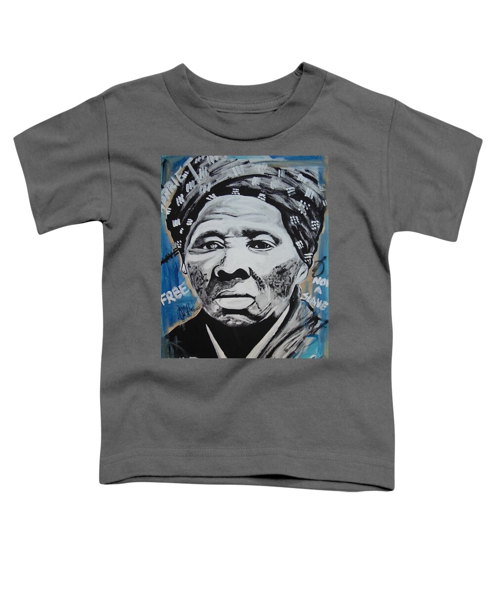 Harriet Tubman Toddler T-Shirt featuring the painting Queen Harriet by Antonio Moore