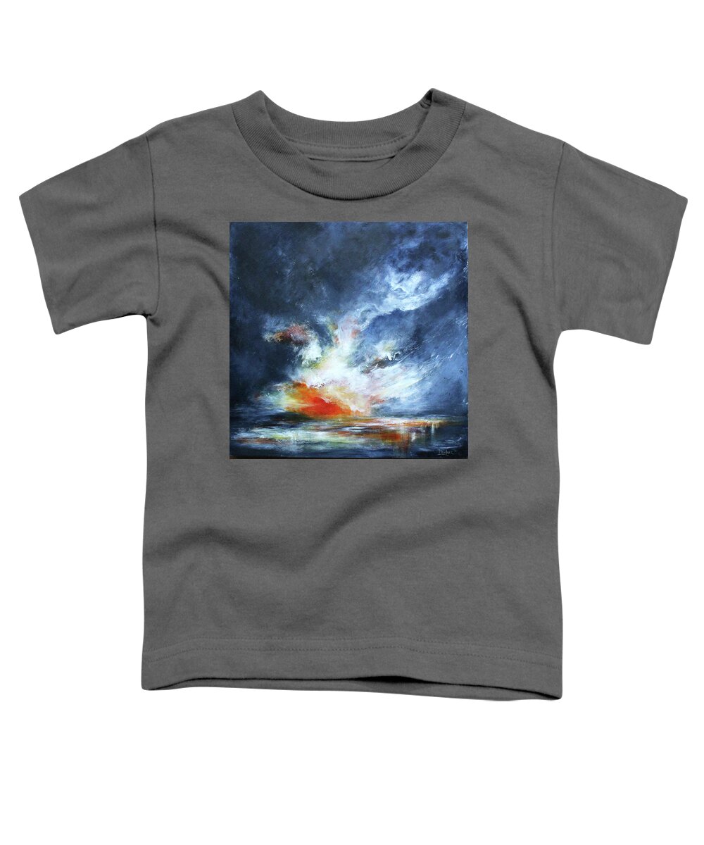 Sunset Toddler T-Shirt featuring the painting Quiet Conversations by Patricia Lintner
