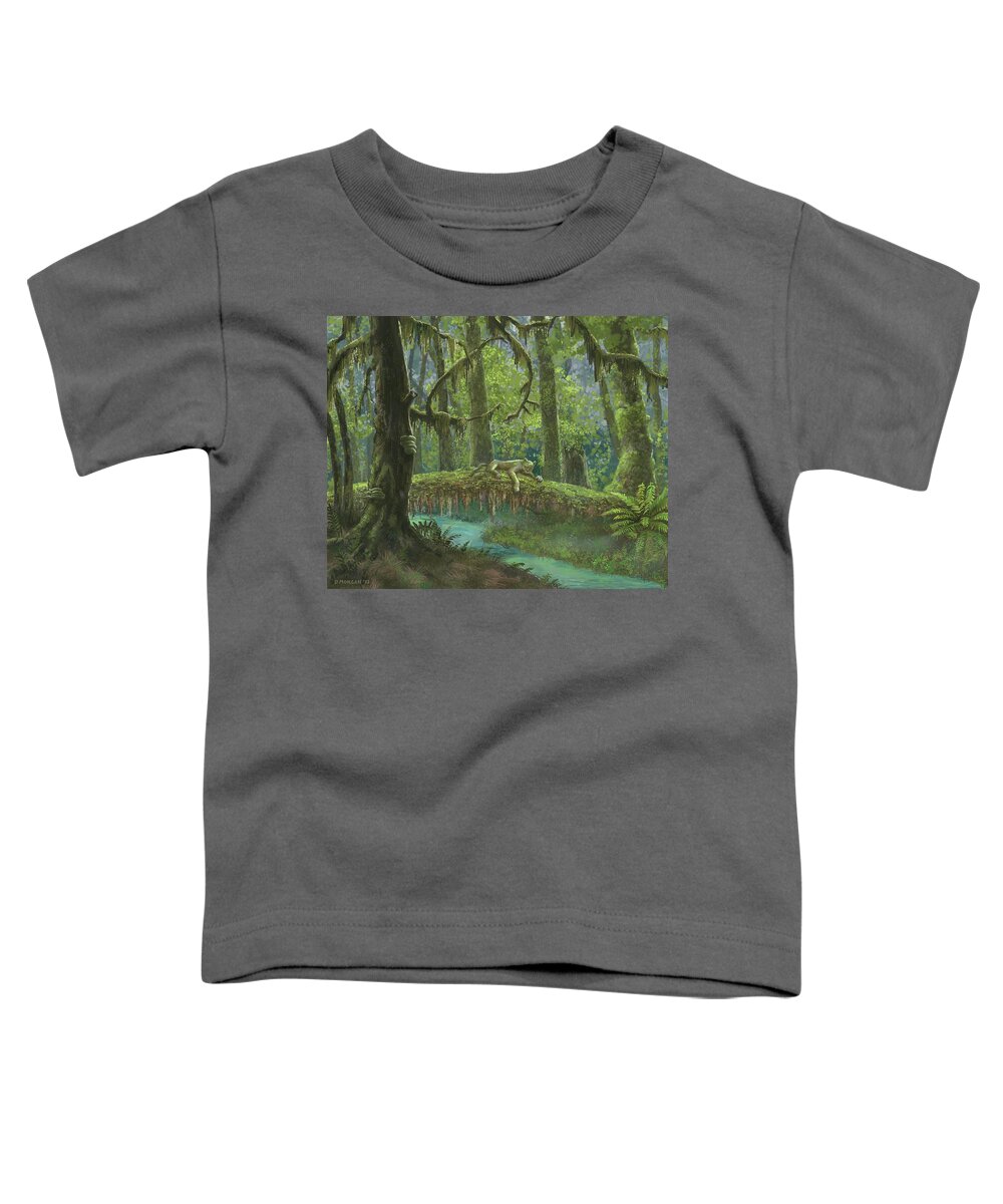 Rainforest Toddler T-Shirt featuring the painting Rainforest Afternoon by Don Morgan
