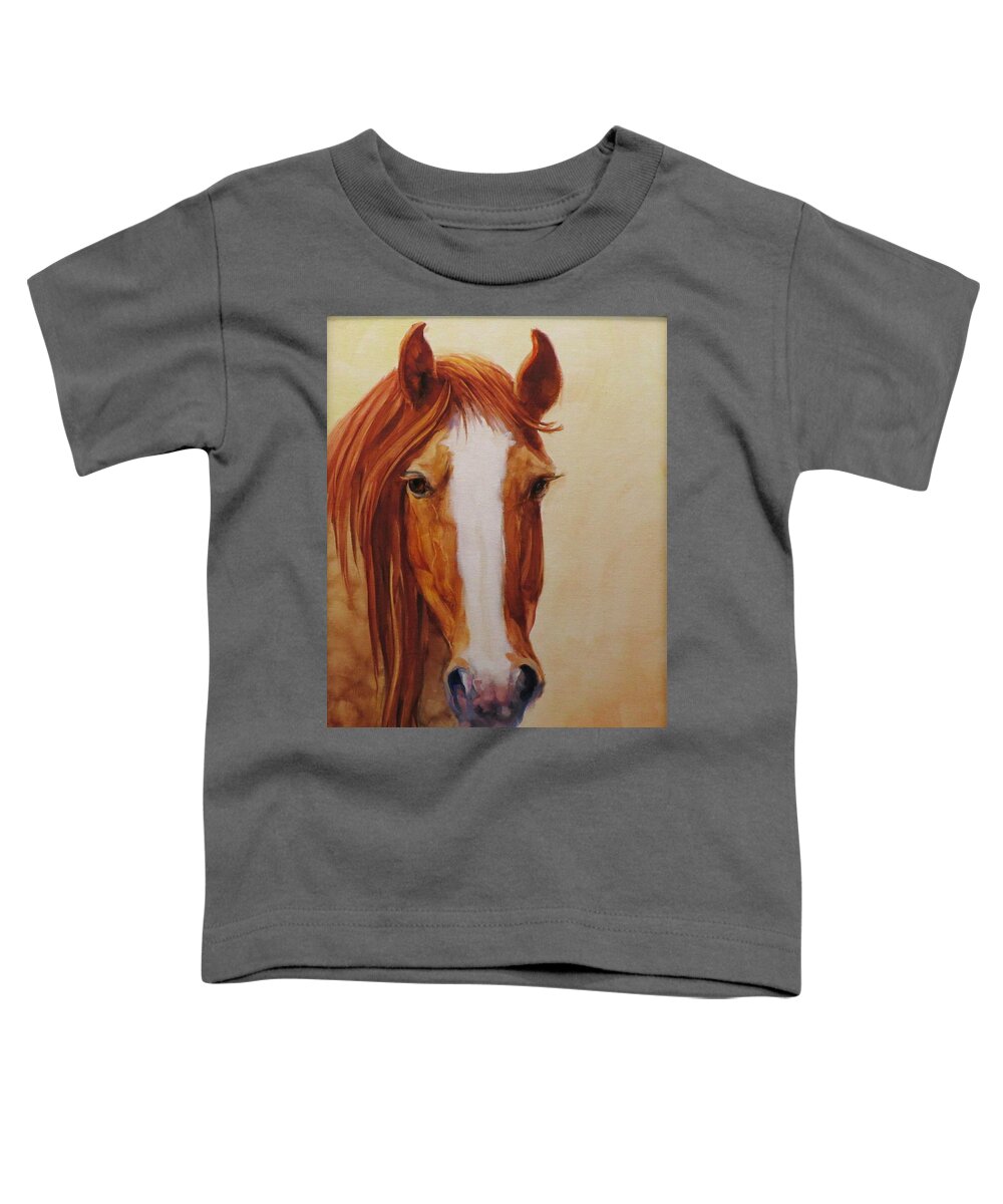 Sorrel Toddler T-Shirt featuring the painting Rainy by Gregg Caudell