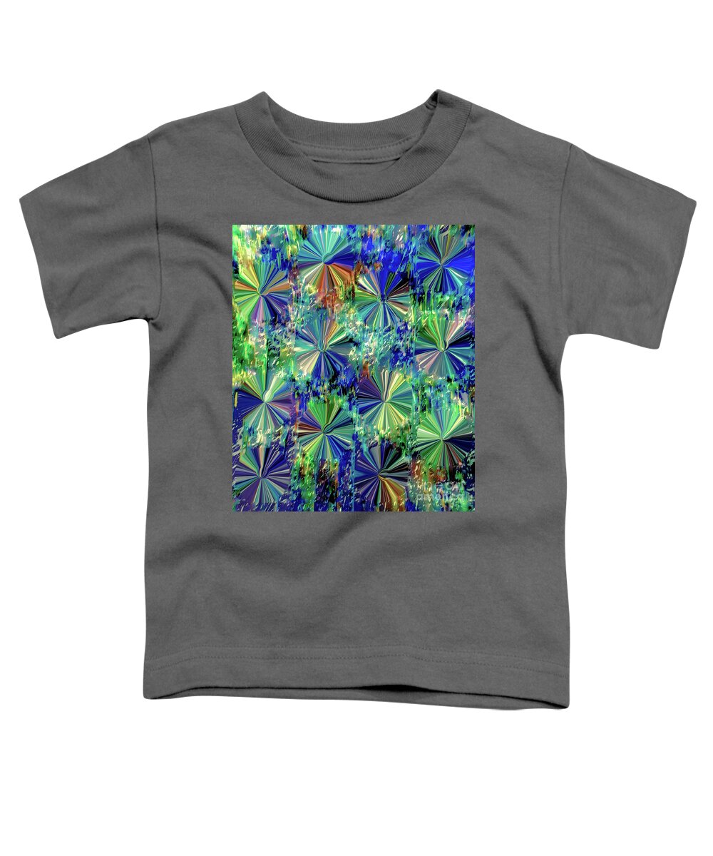 A-fine-art Toddler T-Shirt featuring the painting Razzle Dazzle Flowers 12 by Catalina Walker