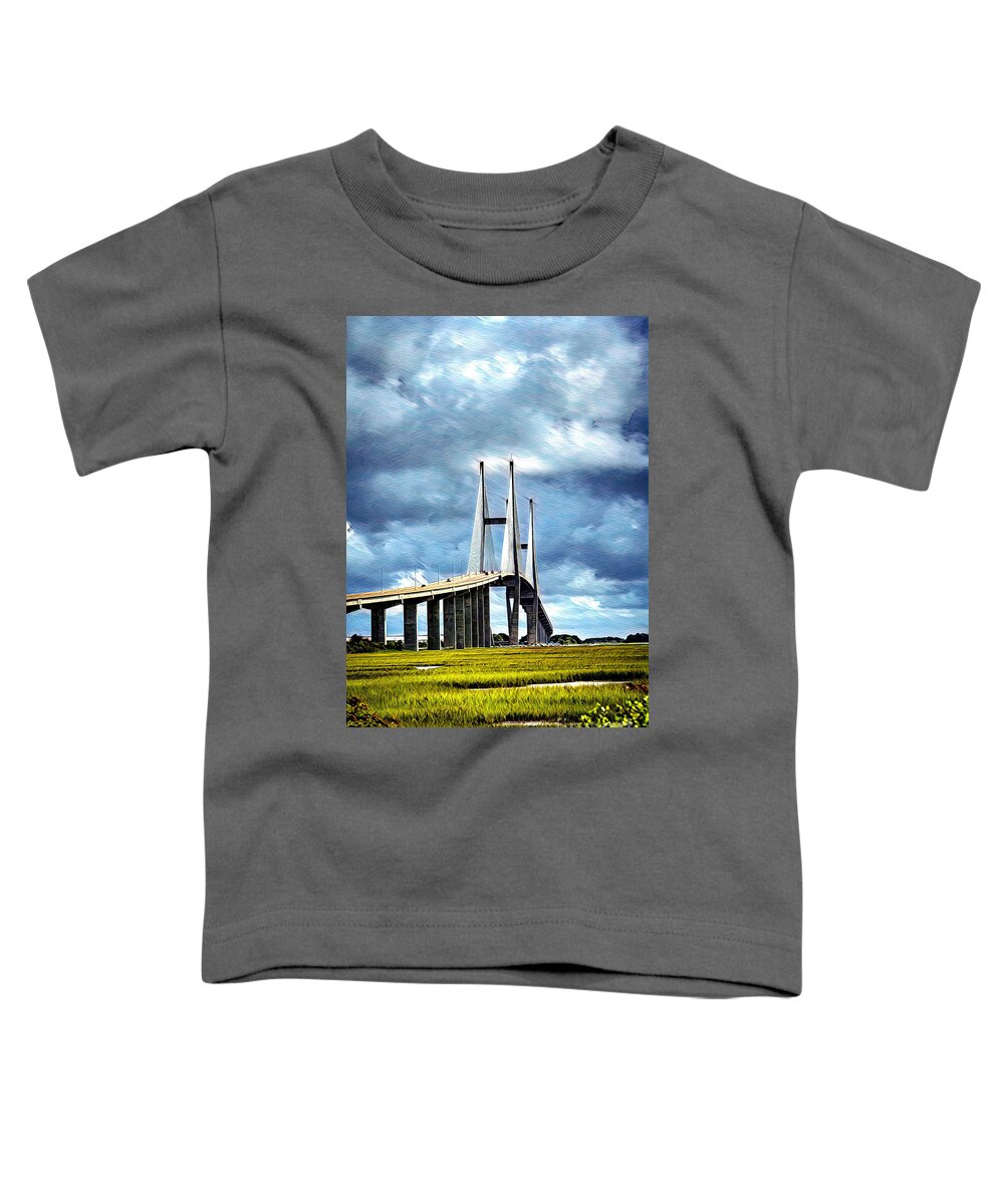 Oil Paintings Toddler T-Shirt featuring the photograph Reaching by DB Hayes