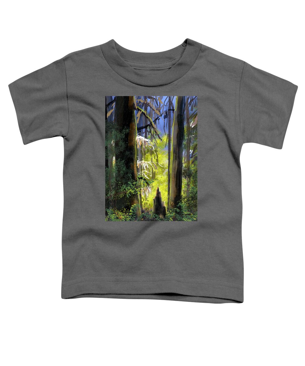 Redwoods Toddler T-Shirt featuring the digital art Redwoods by Don Morgan