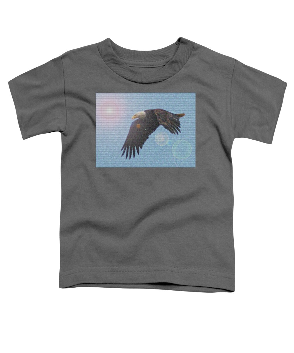 America Toddler T-Shirt featuring the digital art Reflective Eagle by David Desautel