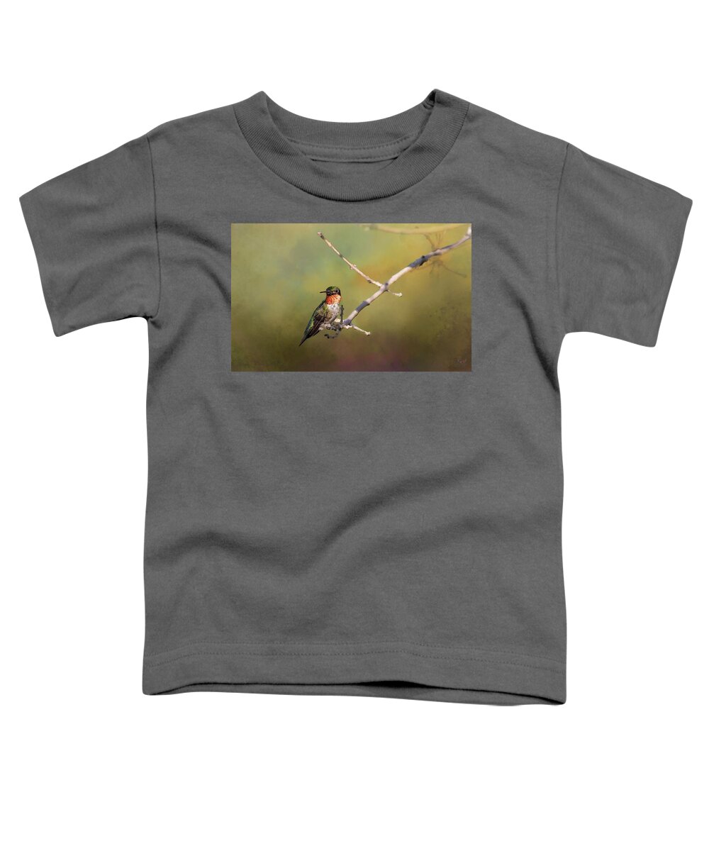 Hummingbird Toddler T-Shirt featuring the photograph Resting Hummingbird by Pam Rendall