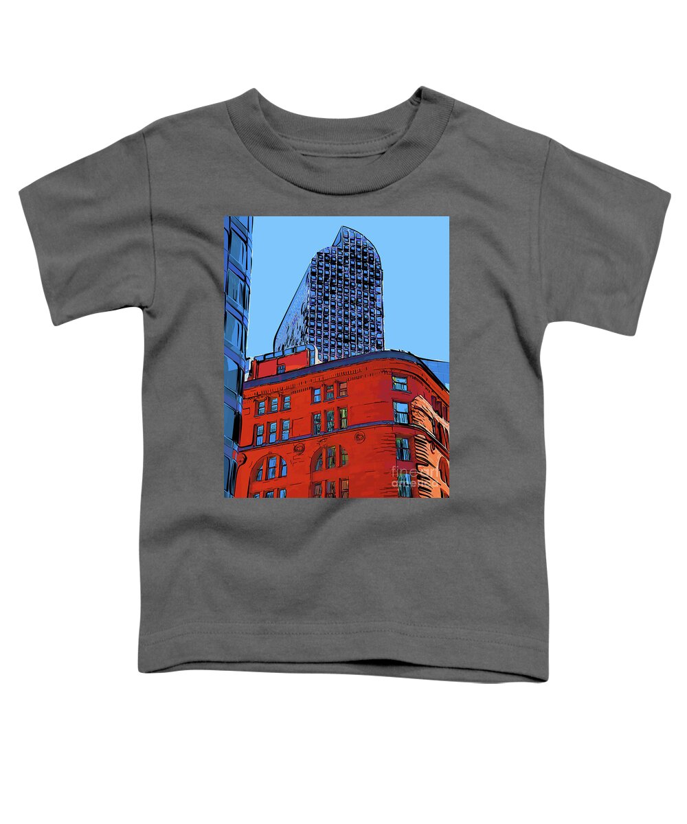 Denver Toddler T-Shirt featuring the digital art Rising Above The Brownstone by Kirt Tisdale