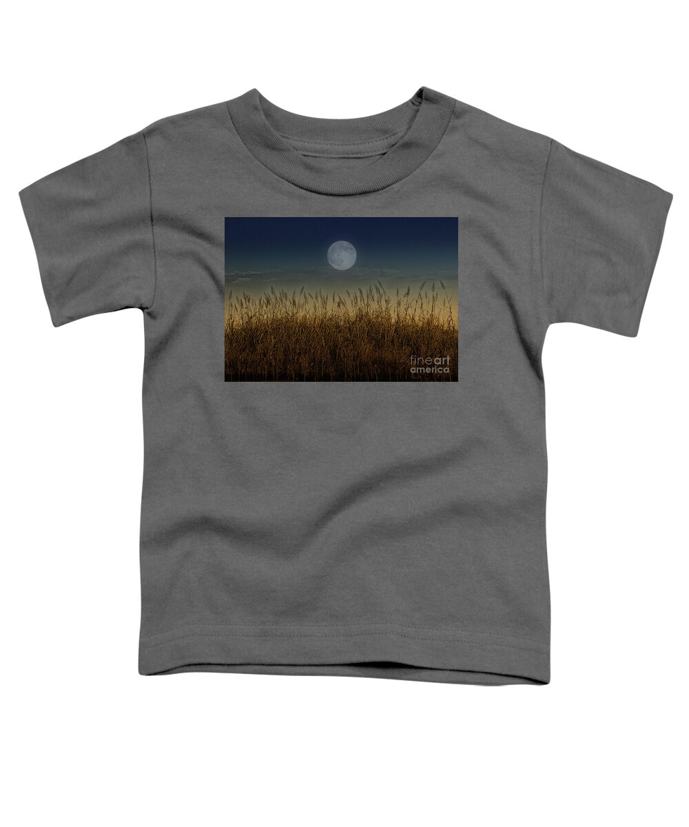 Full Moon Toddler T-Shirt featuring the digital art Rising Moon by Neala McCarten
