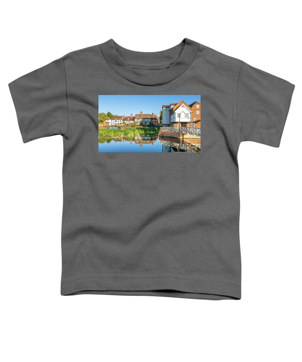 River Avon Toddler T-Shirt featuring the photograph River Avon at Tewkesbury, Gloucestershire, England by Neale And Judith Clark