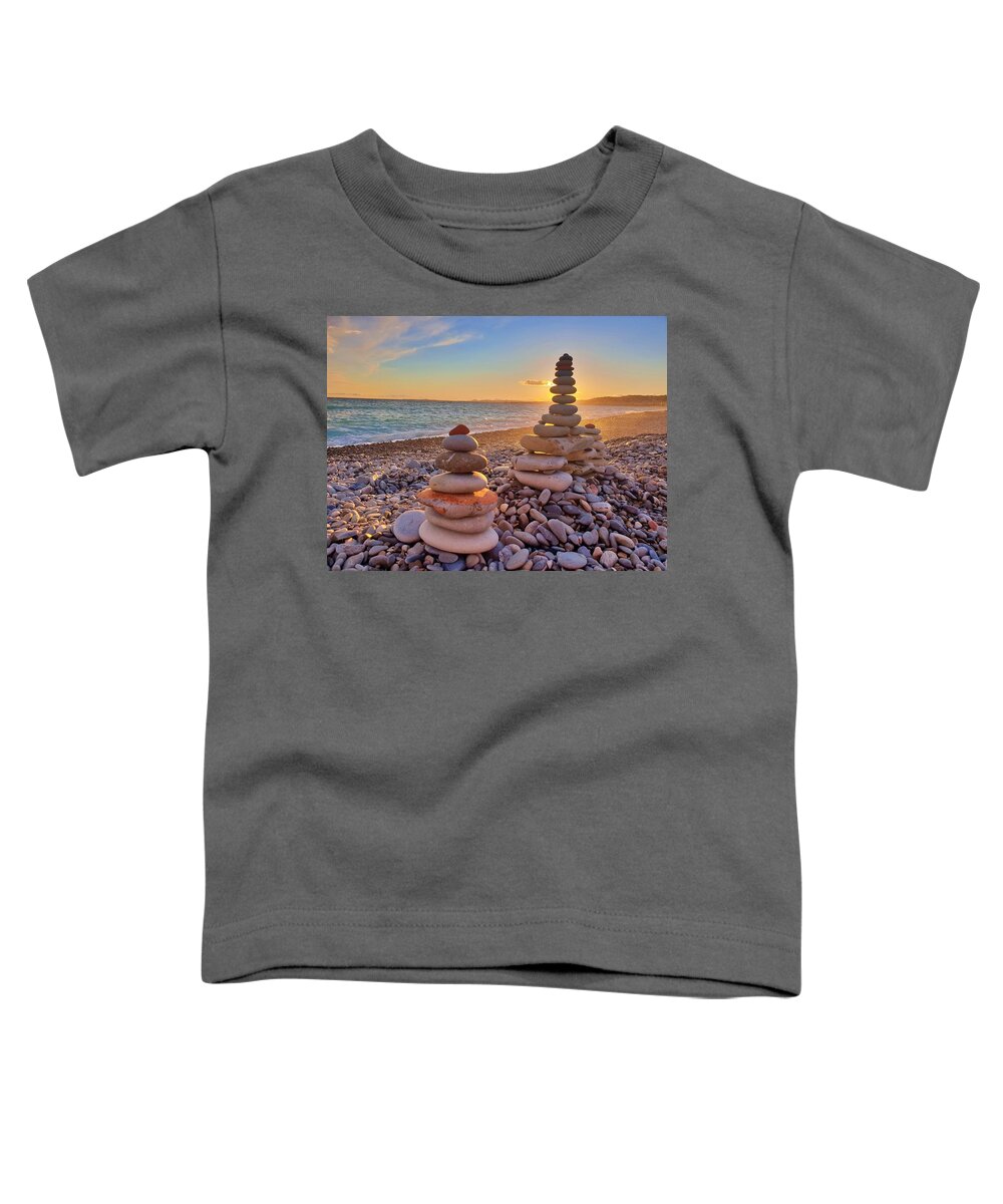 Nice Toddler T-Shirt featuring the photograph Sunset Zen by Andrea Whitaker