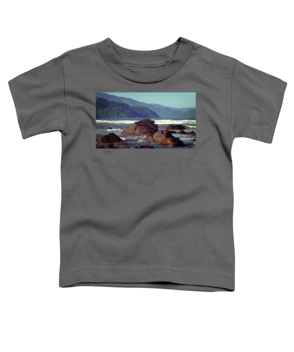 Rocks Toddler T-Shirt featuring the photograph Rocky formation and the mountains by Robert Bociaga