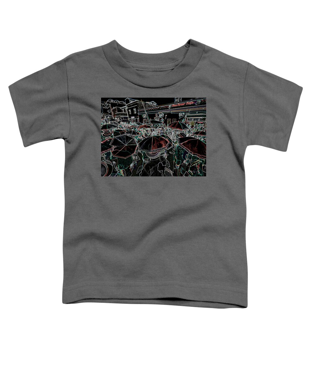 Digital Decor Toddler T-Shirt featuring the mixed media Rose Street Cafe by Andrew Hewett