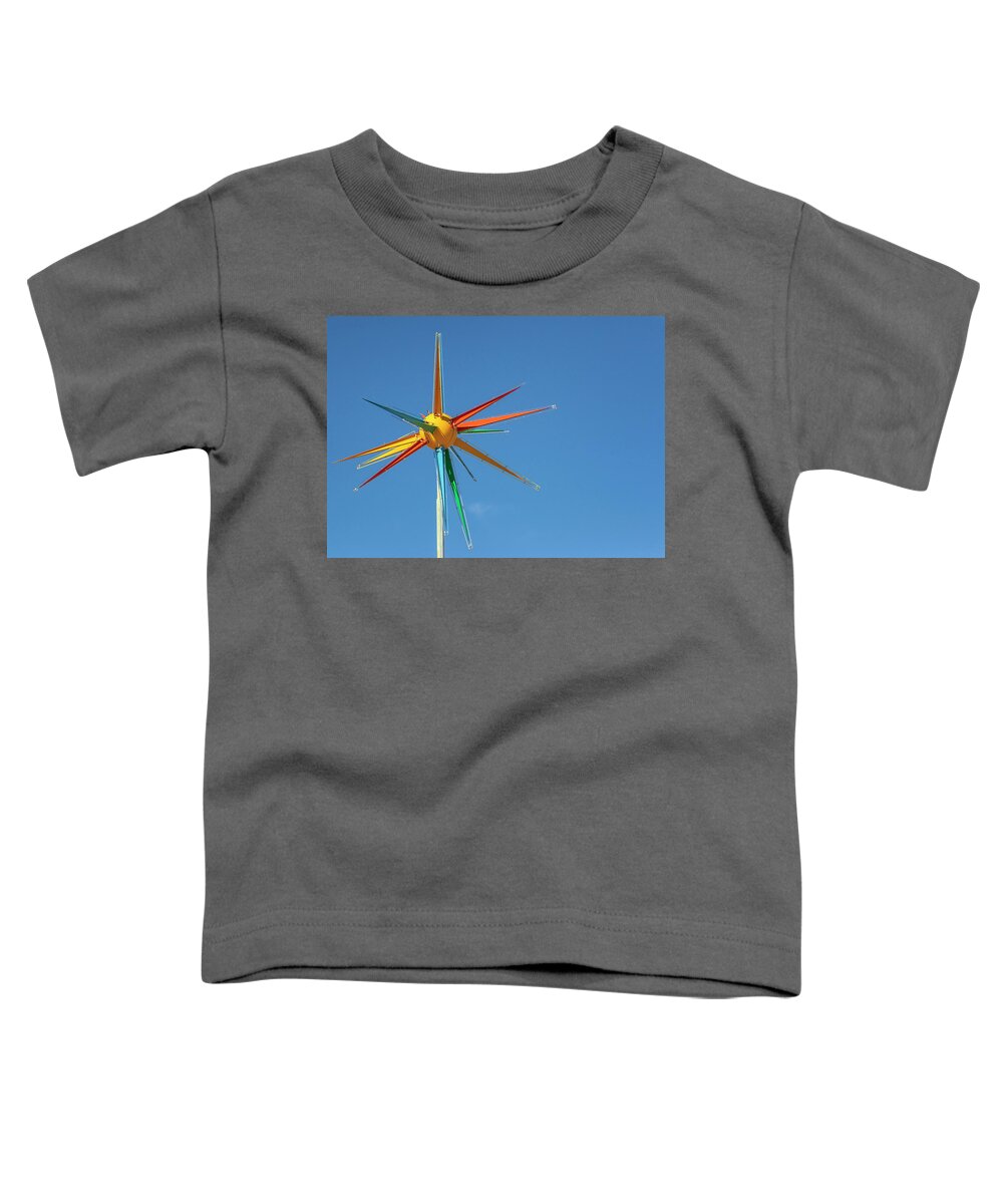 Sputnik Sign Toddler T-Shirt featuring the photograph Roto Sphere - Route 66 - New Mexico by Susan Rissi Tregoning