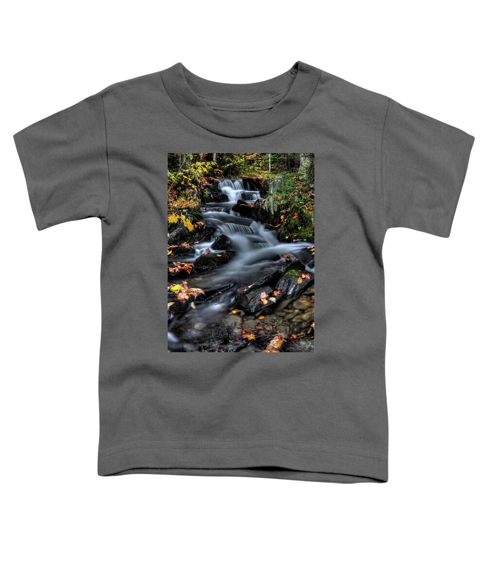 Round Toddler T-Shirt featuring the photograph Round Pond Brook Cascade by White Mountain Images