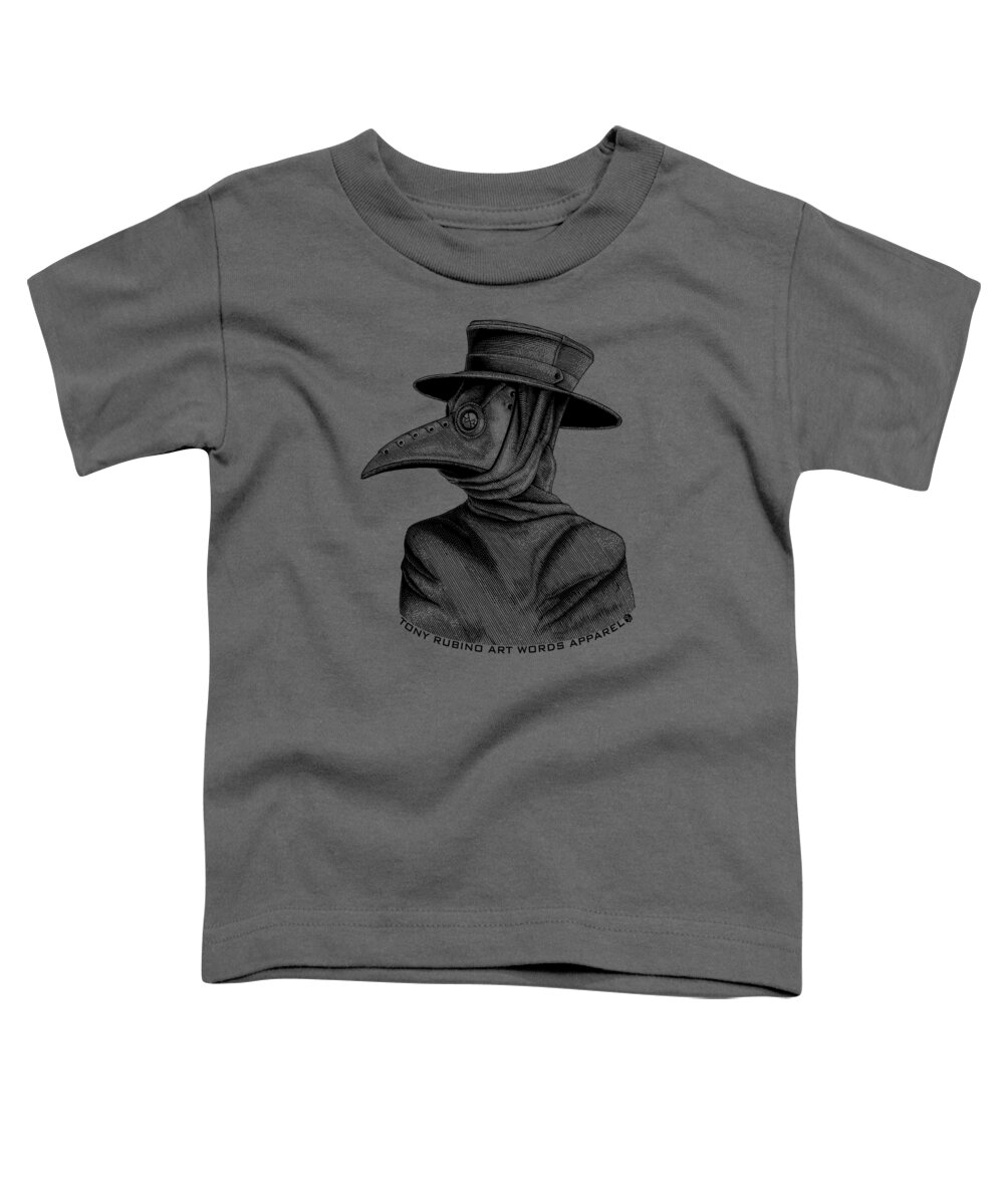 Plague Toddler T-Shirt featuring the painting Rubino Brand The Plague Doctor Pandemic T-Shirt Short-Sleeve Unisex Tees by Tony Rubino