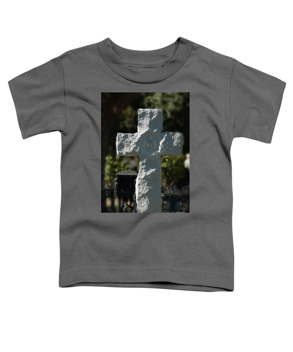 Cross Toddler T-Shirt featuring the photograph Ruged Stone Cross by Dale Powell