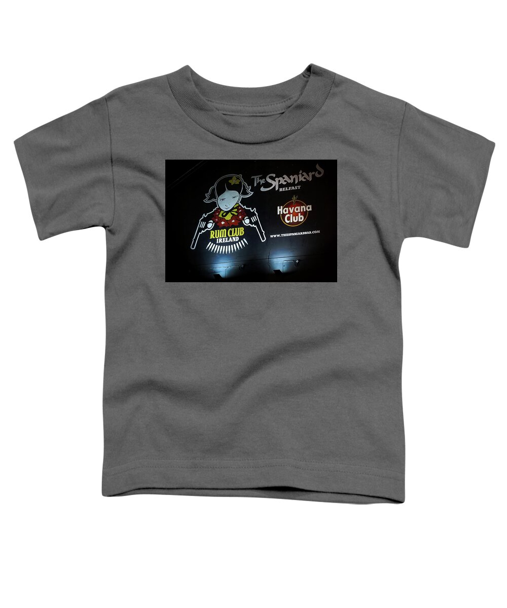 Mural Toddler T-Shirt featuring the photograph Rum Club - Havana Club by Gene Taylor