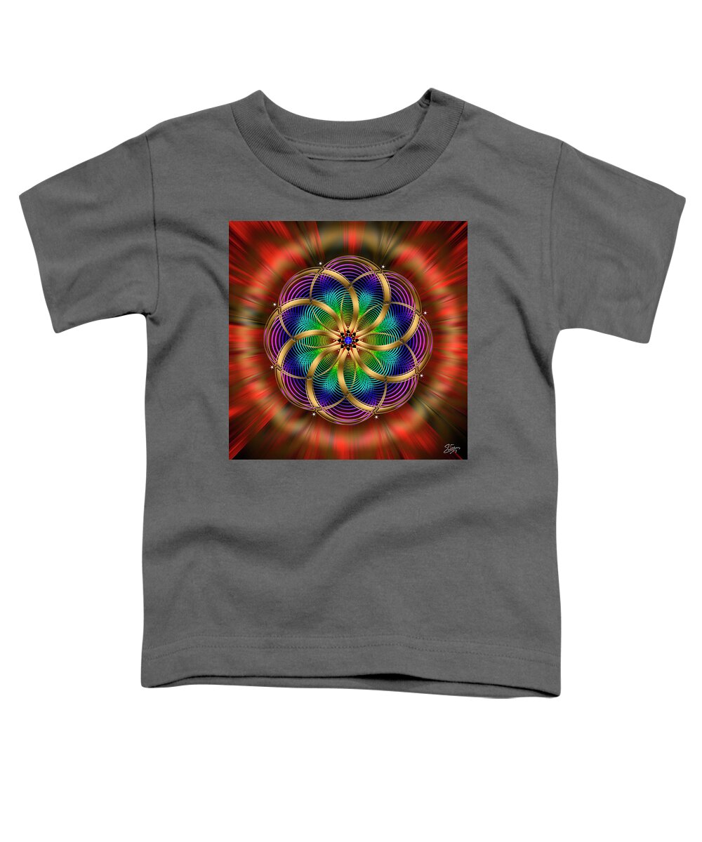 Endre Toddler T-Shirt featuring the digital art Sacred Geometry 848 by Endre Balogh