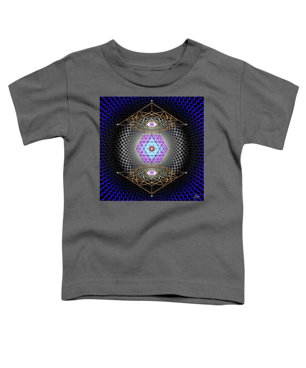 Endre Toddler T-Shirt featuring the digital art Sacred Geometry 858 by Endre Balogh