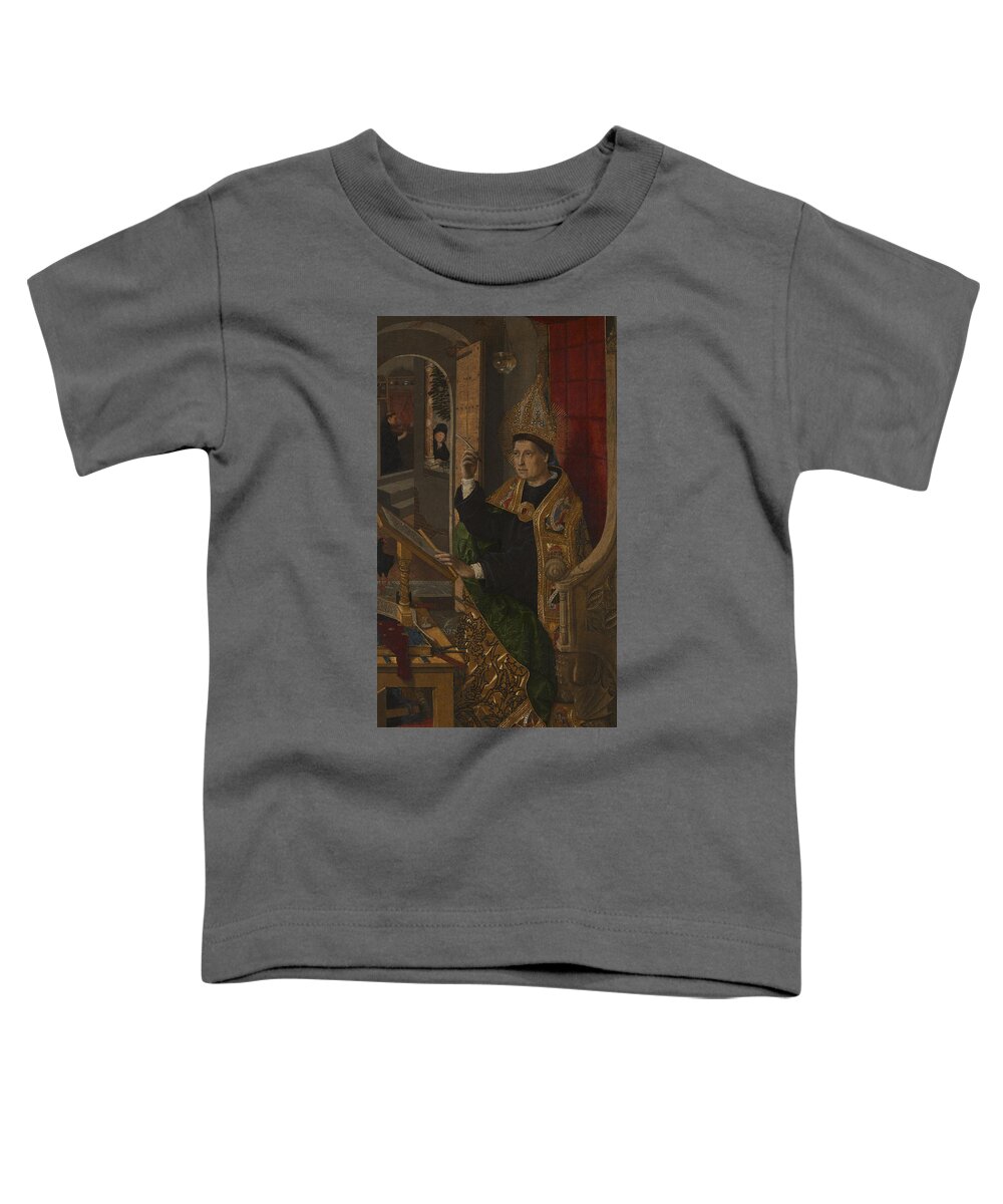 15h Century Painters Toddler T-Shirt featuring the painting Saint Augustine by Bartolome Bermejo