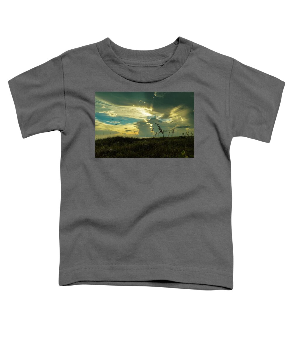 Salt Life Toddler T-Shirt featuring the photograph Salt Life Sunset by Randall Allen
