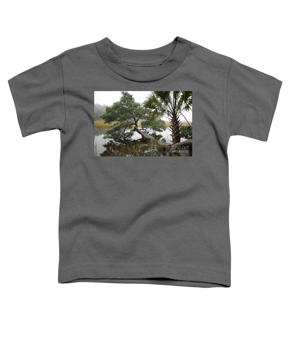Rivertowne On The Wando Toddler T-Shirt featuring the photograph Salt Marsh Stretch by Dale Powell