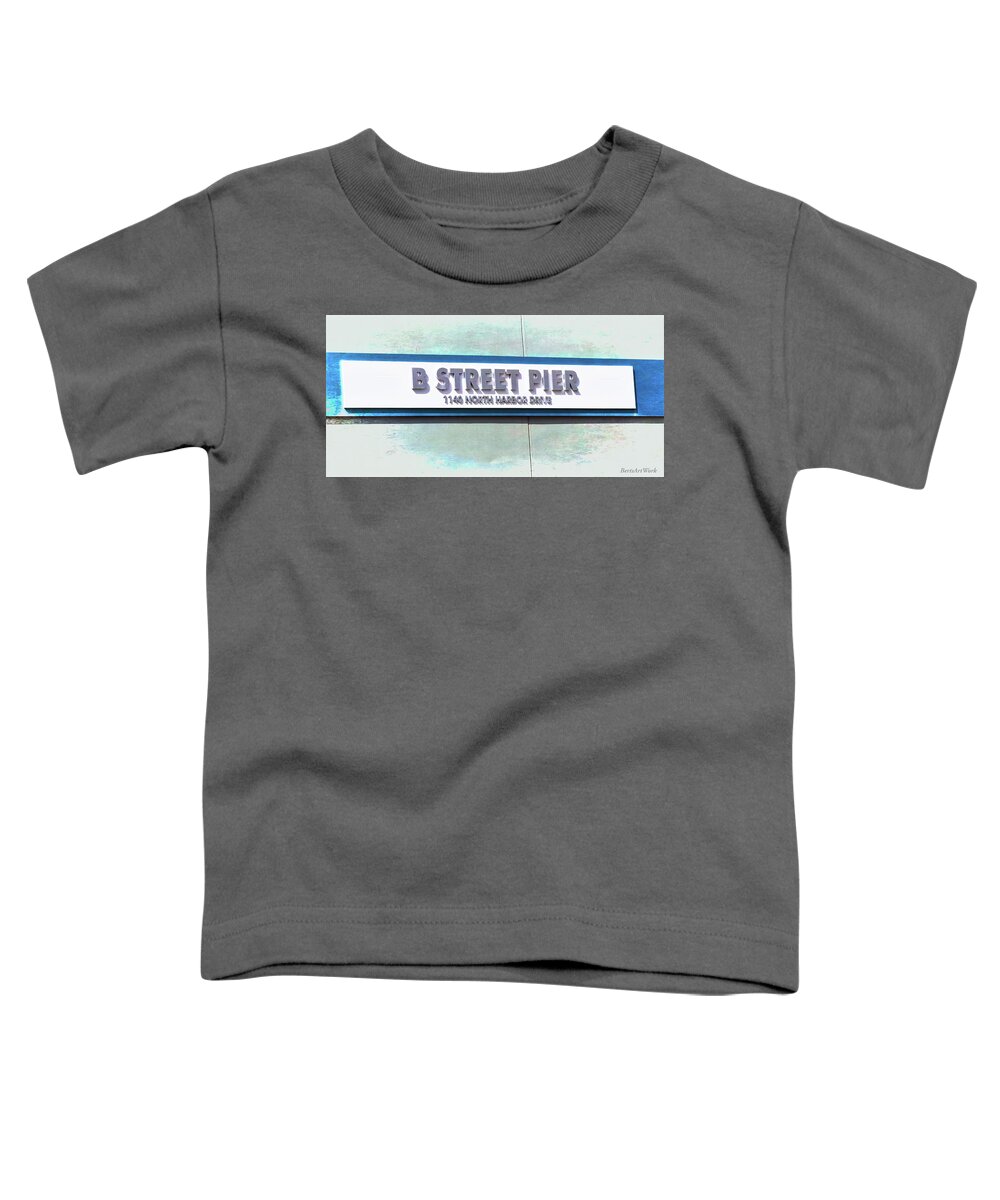 San Diego Toddler T-Shirt featuring the photograph San Diego Harbor Pier by Roberta Byram