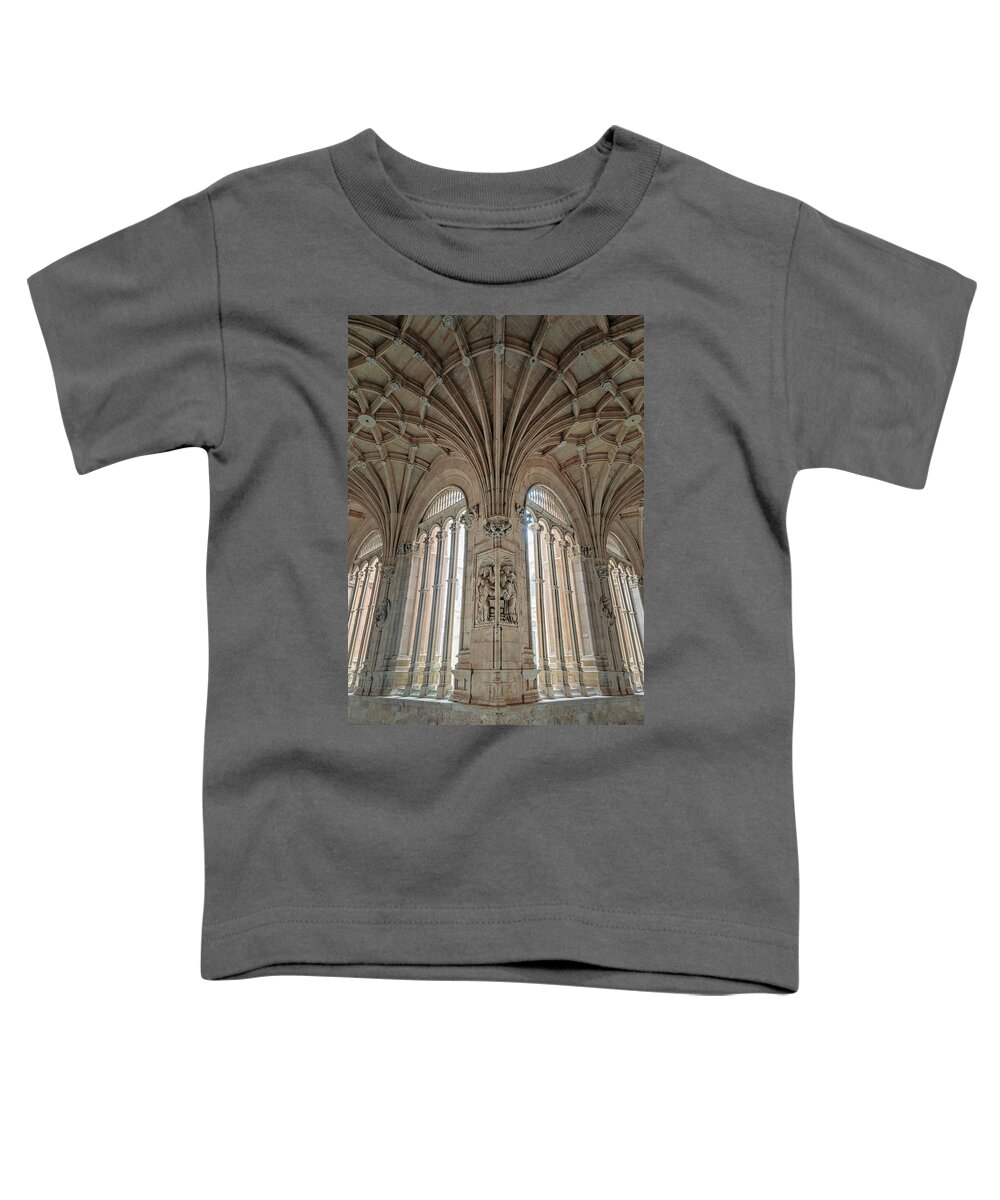 Salamanca Toddler T-Shirt featuring the photograph San Estaban Cloister Salamanca Spain by Joan Carroll