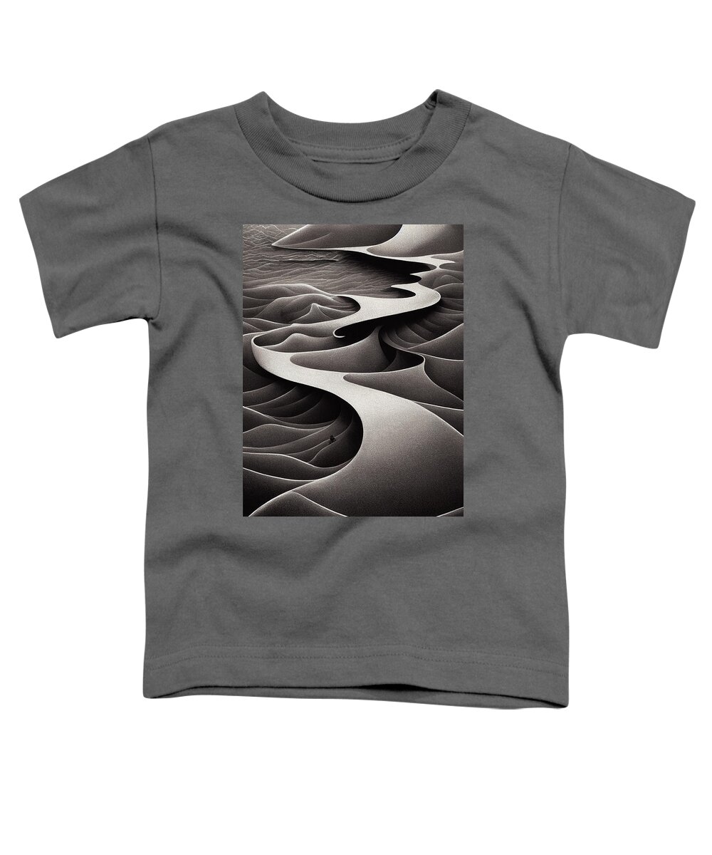 Sand Toddler T-Shirt featuring the digital art Sand Path by Nickleen Mosher