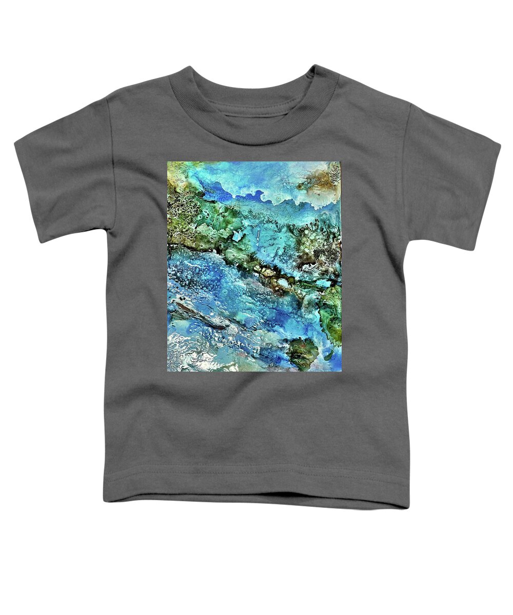  Toddler T-Shirt featuring the painting Sanded Coast by Tommy McDonell