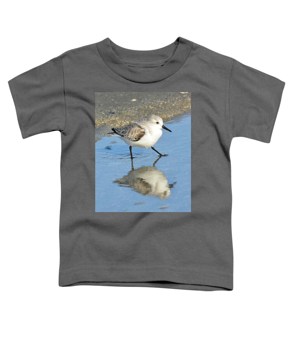 Sanderling Toddler T-Shirt featuring the photograph Sanderling Reflection by Jerry Griffin