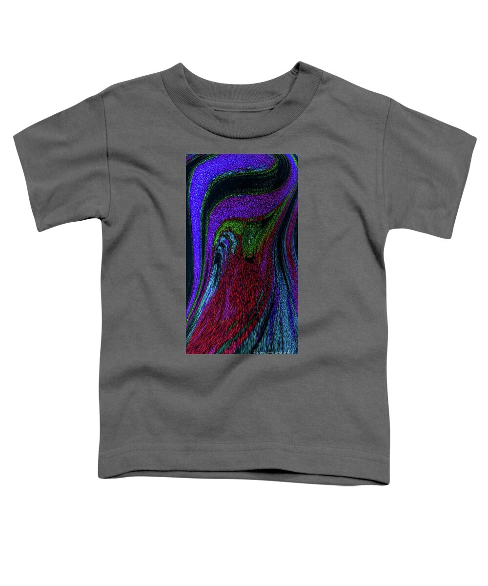 Abstract Colorful Toddler T-Shirt featuring the digital art Sandy Bird by Glenn Hernandez