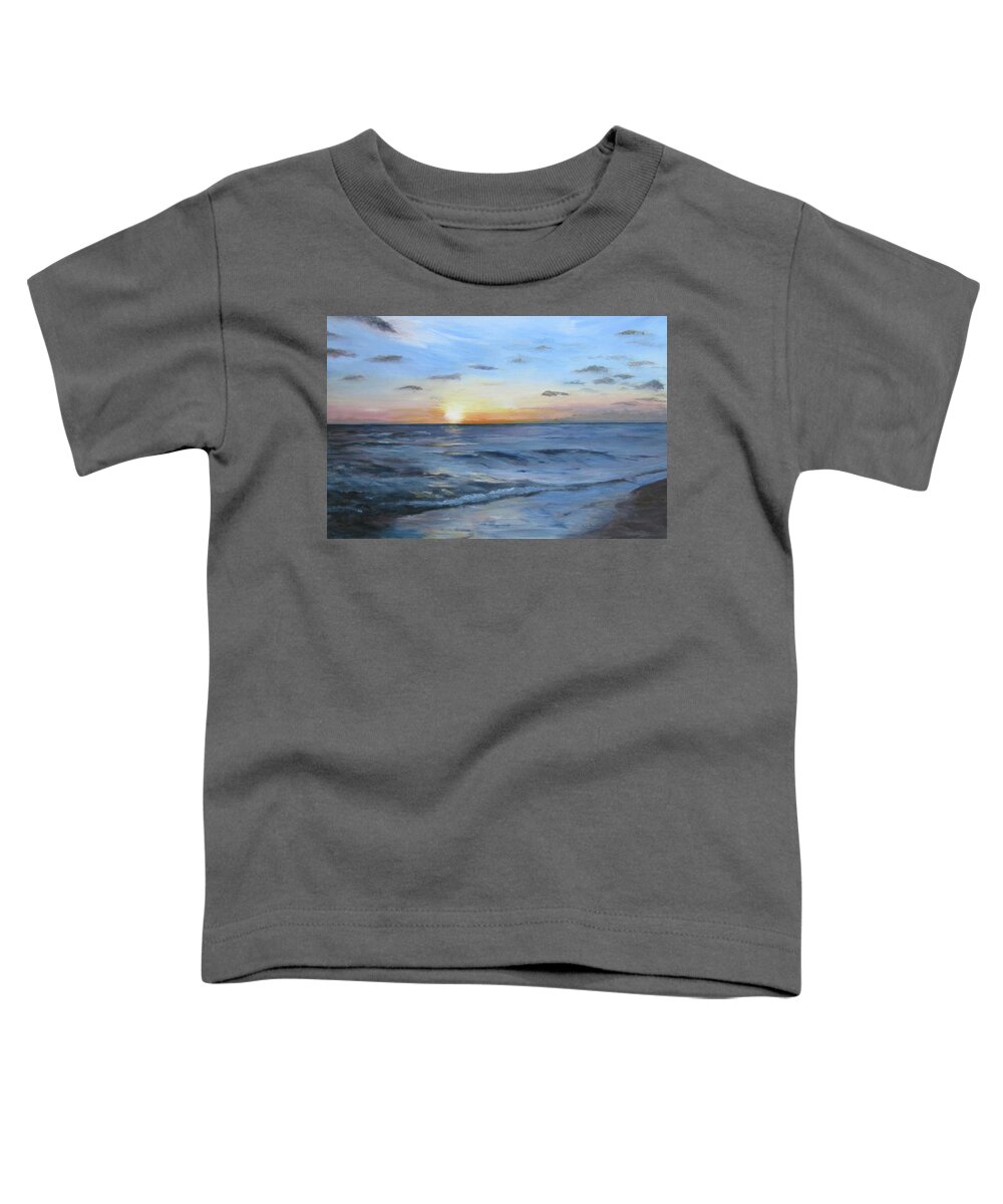 Painting Toddler T-Shirt featuring the painting Sanibel Sunset by Paula Pagliughi