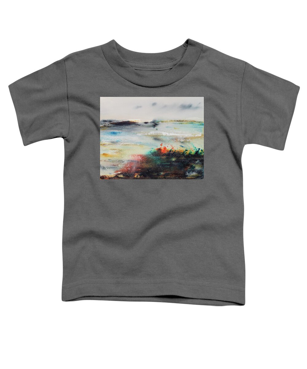 Landscape Toddler T-Shirt featuring the painting Sea Spray by Cheryl Prather